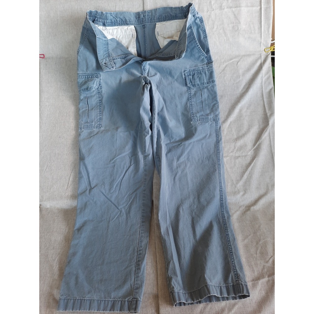 L.L. Bean Mens 34X32 Comfort Waist Relaxed Straight Utility‎ Cargo Pants Cotton